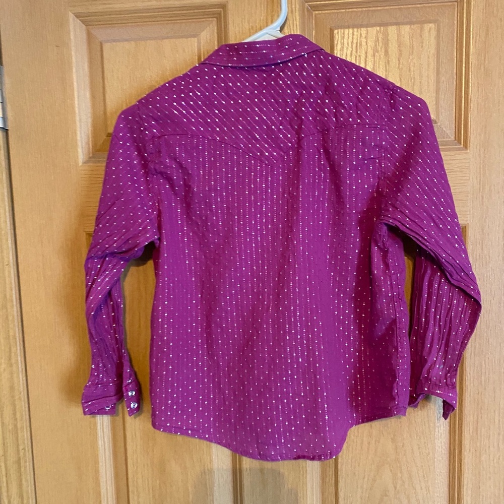 Long sleeve button up wrangler rock shirt(kids)